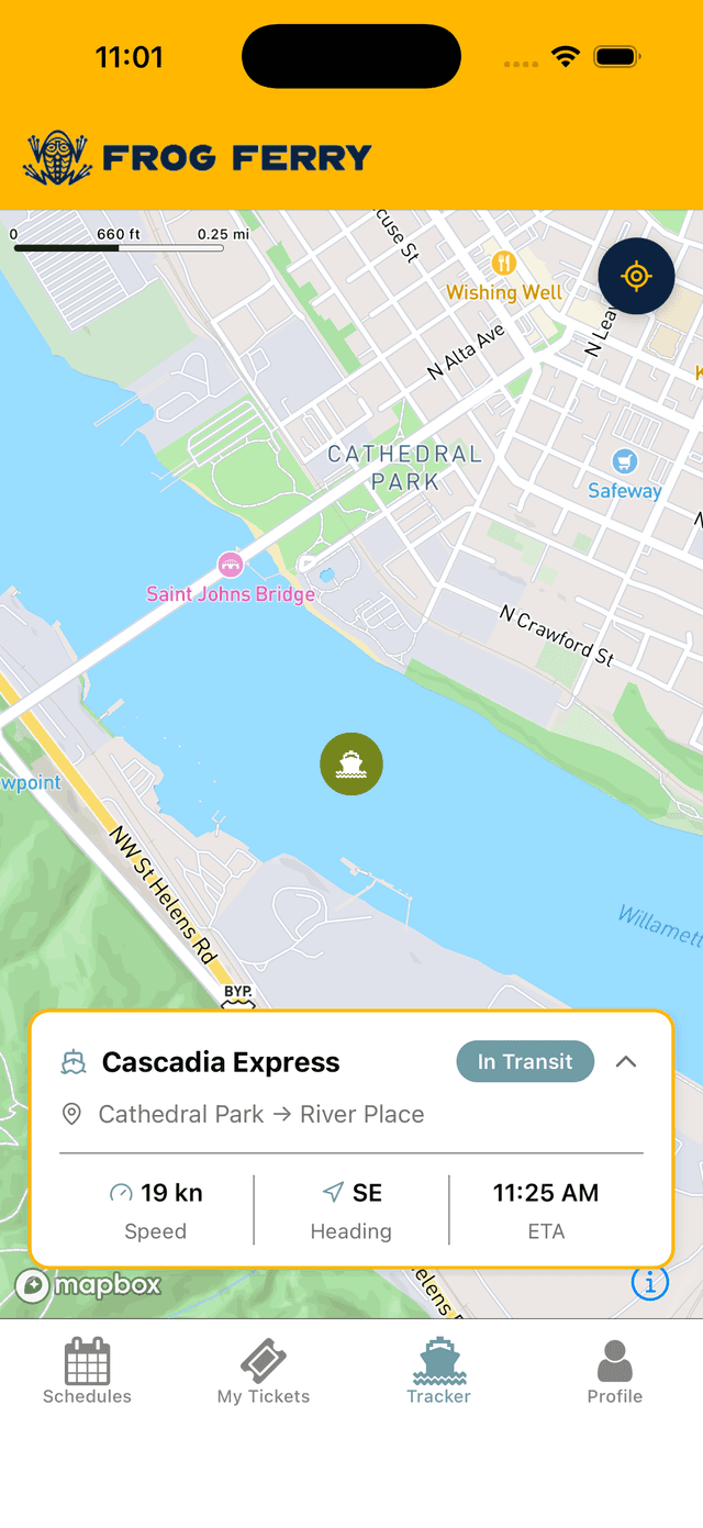 Ferry Tracker Screen